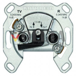 Kathrein 274224 через розетку TV,2x портовая, 2x 47-2400 MHz DC ESD52