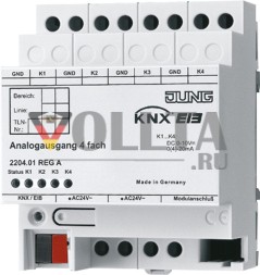Jung 2204.01REGA KNX аналоговый выход 4-канальный