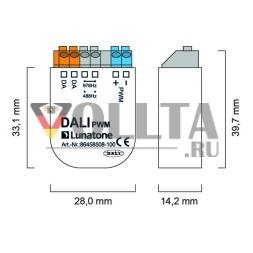 LUNATONE 86458508-100 Аналоговый интерфейс DALI выход | ШИМ, 100 мА