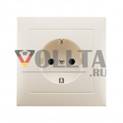 Berker 47428982 S1 SCHUKO-розетка  16А, без защиты от детей цвет: кремово-белый, тон:глянец
