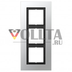 Jung LSP983AL LS plus рамка,3 группы, цвет: алюминевый