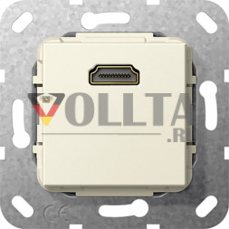 Gira 567001 System55 HDMI 1-я, кабельный кнут (косичка) цвет: кремово-белый, тон:глянец