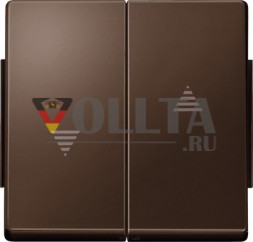 Schneider серия: Merten 343415 Aquadesign Кнопка выключатель для рольставней, крышка, цвет:темно-коричневый