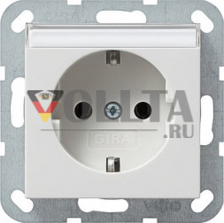 Gira 045703 System55 SCHUKO-розетка  16А, стандарт цвет:чисто белый, тон:глянец
