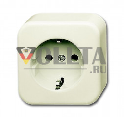 Busch-Jaeger 2300-01EAP-09-500 Duro2000 AP SCHUKO-розетка  16А, цвет: кремово-белый