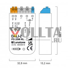 Lunatone 86458618 DALI Фазовый диммер 3-25W Фазовый контроль