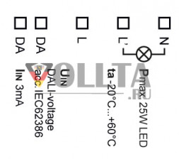 Lunatone 86458618 DALI Фазовый диммер 3-25W Фазовый контроль