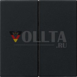 Gira 0266005 2-х канальный комплект IP44 System 55 черная клавиша