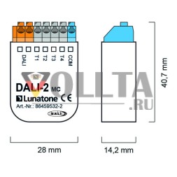 LUNATONE 86459532-2-int DALI-2-кнопочный интерфейс MC | 4-канальный, активированные экземпляры