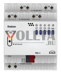 Theben 4940210 Активатор переключателя RM 4 I KNX FIX1 4-канальный C-load