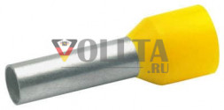 Klauke 475/12 Наконечники 6mm изолированный, цвет: желтый, 100 штук