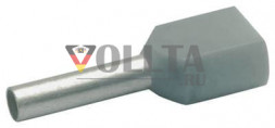 Klauke 870/8 Двойной наконечник 2x 0,75mm изолированные, цвет: серый 100 штук