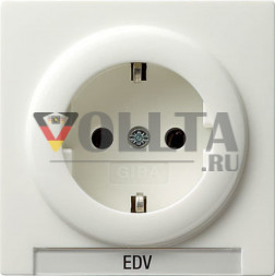 Gira 018740 S-Color SCHUKO-розетка  16А, цвет:чисто белый, тон:глянец