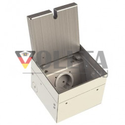 BS 8901B Напольная розетка 1x квадратная Design откидная крышка из нержавеющей стали