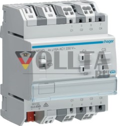 Hager TXA604D переключение/выход жалюзи easy 4/2-way 16A C-load