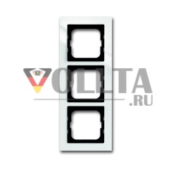 Busch-Jaeger 1723-284 рамка для крышки, 3-сторонняя рамка студийного белого цвета