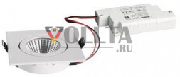 Brumberg 39365073 LED Встраиваемый точечный светильник 230V 6W 640lm 3000K белый, диммируемый угловая 82x82mm