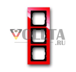 Busch-Jaeger 1723-287 рамка крышки, 3-сторонняя рамка красная