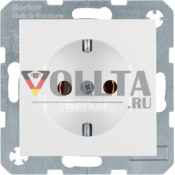 Berker 41431909 Розетка SCHUKO полярная белизна матовая Berker S.1/B.3/B.7