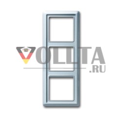 Busch-Jaeger 2103-33 рамка крышки, 3-сторонняя рамка алюминий серебристый