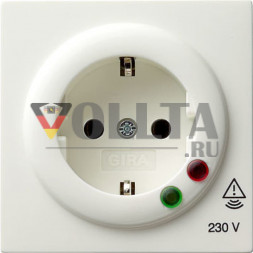 Gira 045140 S-Color SCHUKO-розетка  16А, цвет:чисто белый, тон:глянец