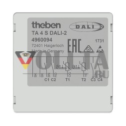 Theben 4960094 TA 4 S DALI-2 кнопочный интерфейс скрытого монтажа