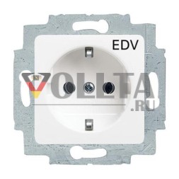 Busch-Jaeger 20 EUCQ/DV-214 Розетка SCHUKO®, с надписью «EDV» альпийский белый