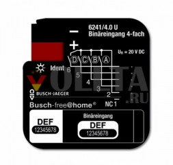 Busch-Jaeger 6241/4.0U Бинарный вход четверной UP