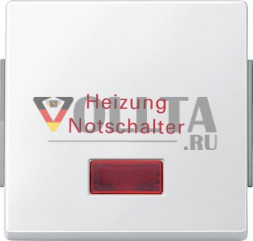 Schneider серия: Merten 343019 Aquadesign Отопитель-аварийный выключатель крышка, цвет:полярная белизна