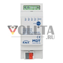 MDT AIO-0410V.01 Переключающий привод 4-х ходовой, 2TE, REG, 0-10 В, переключаемый вход/выход