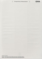 Gira 145700 Вкладыши для надписей 62,8x6,8mm